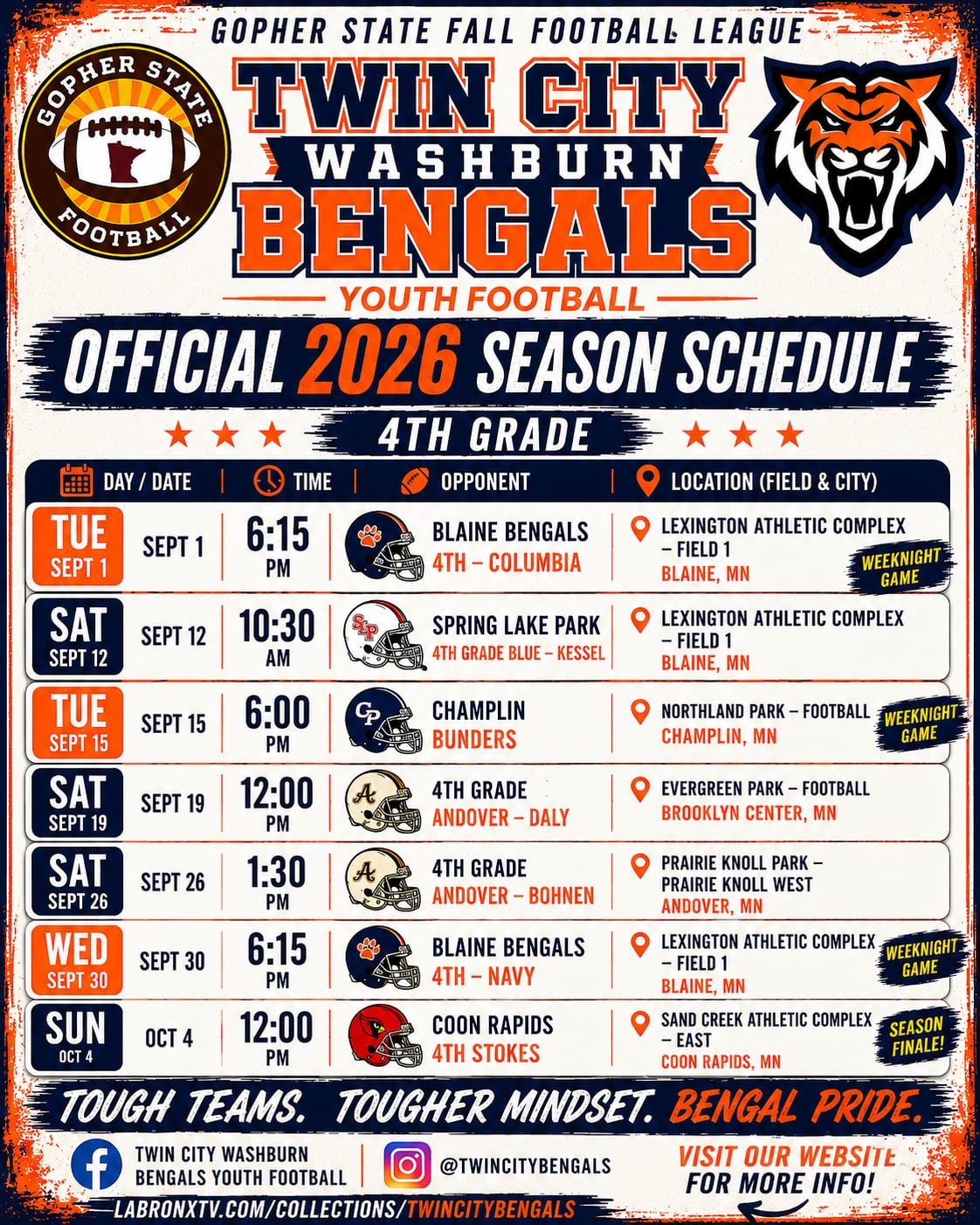 Donate to Washburn Bengals Today!!! #TwinCities