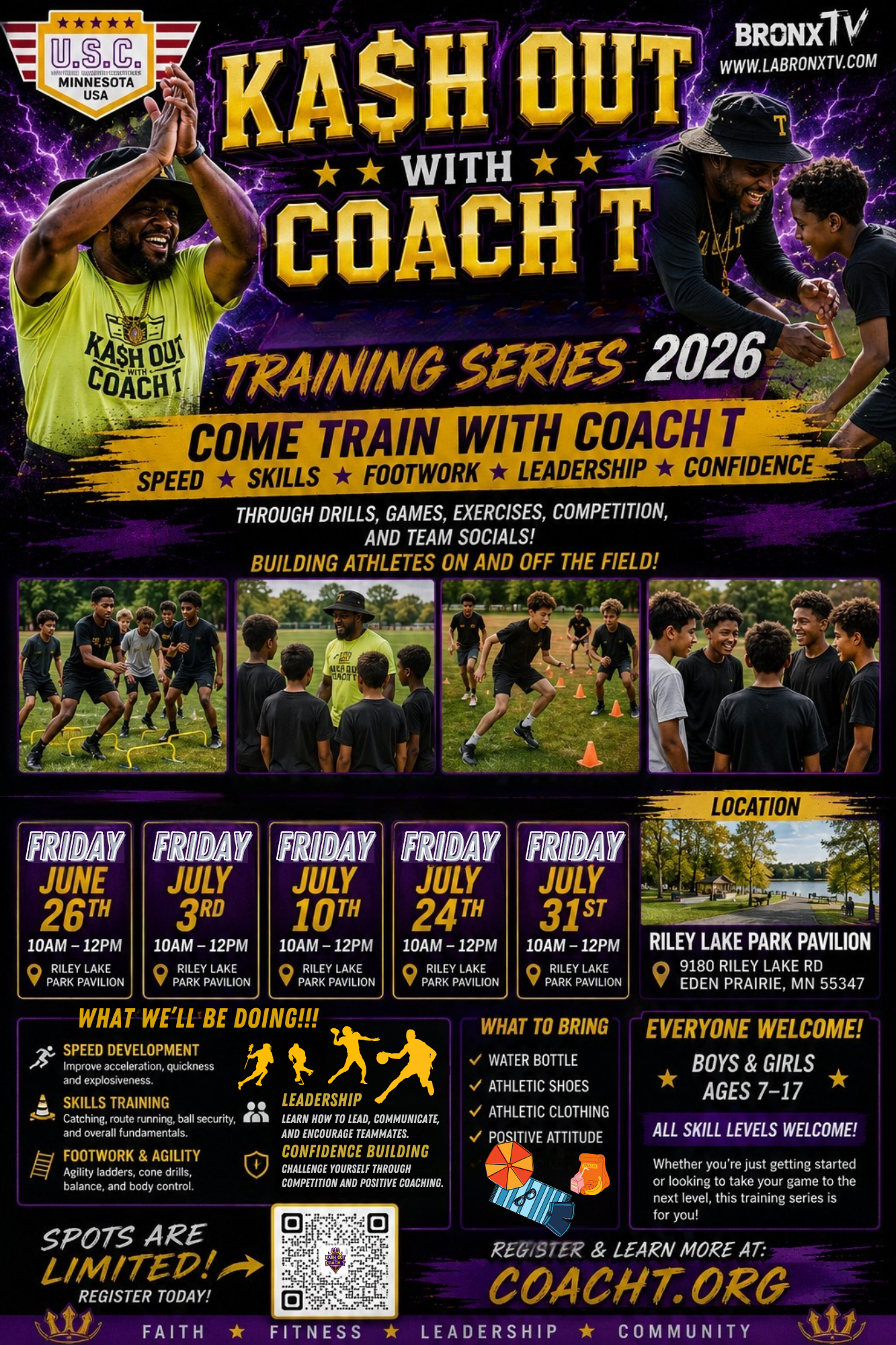 KA$HOUT with Coach T: 2026 Summer Training Series @ Riley Park