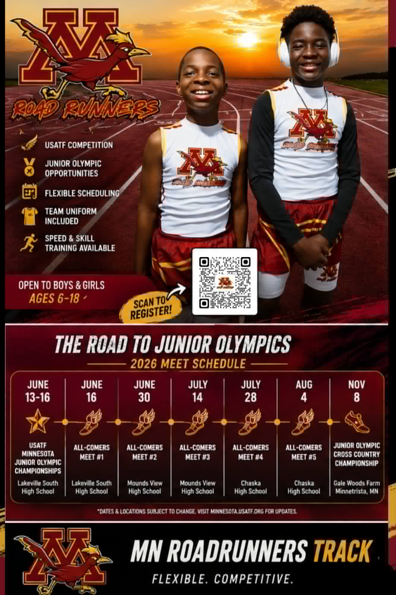 MINNESOTA ROADRUNNERS - Team Registration